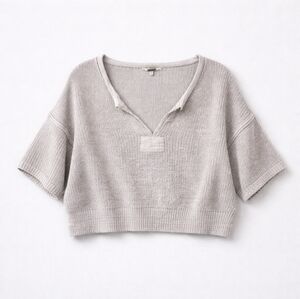 Gimmicks BKE Slouchy Relaxed Fit Earthtone Cream Sweater Cuff 3/4 Sleeve